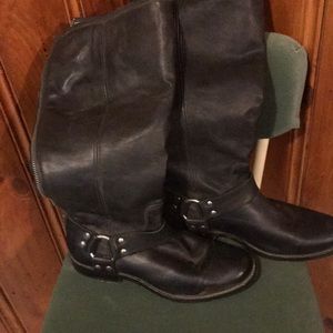 Frye back zipper boots